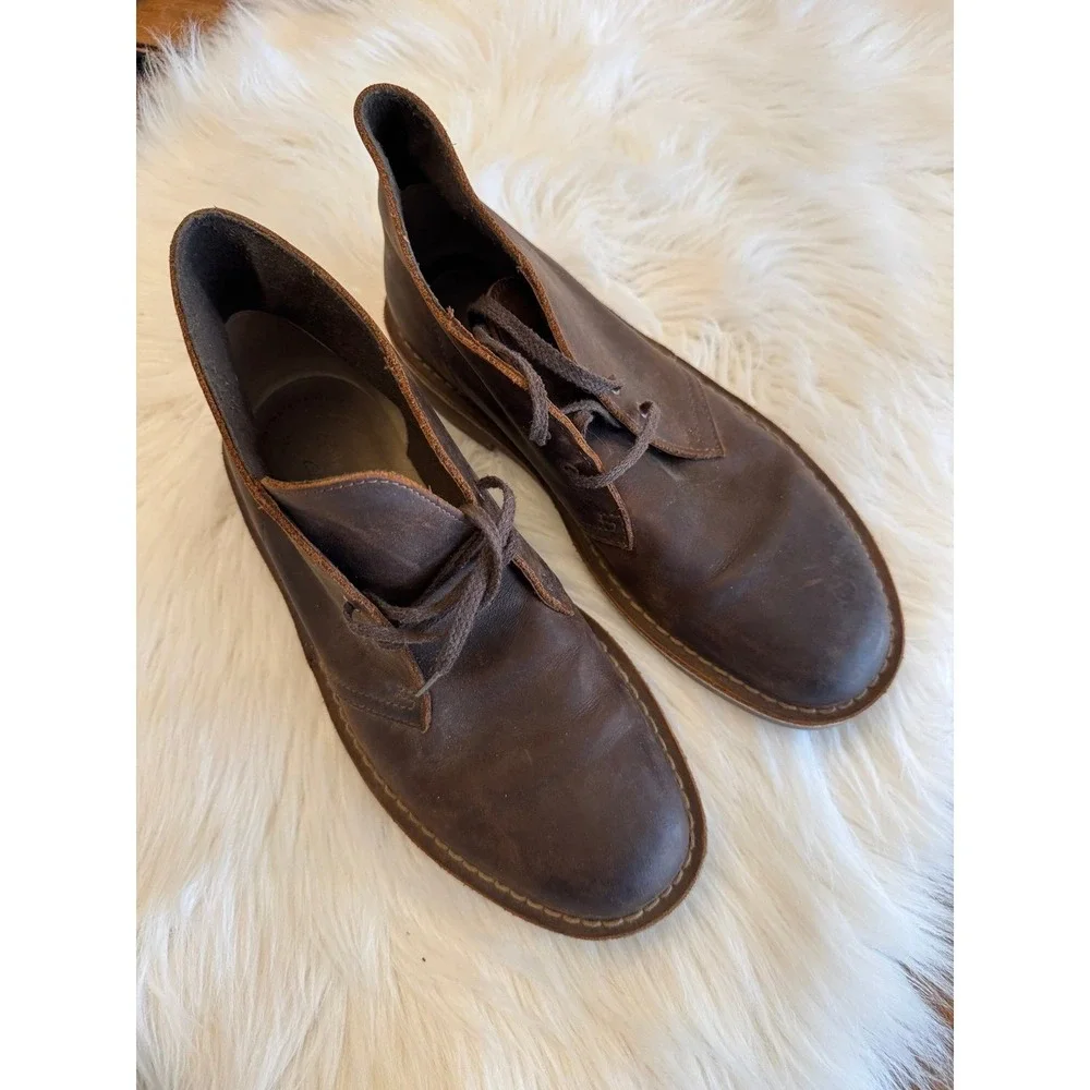 Clark's brown‎ leather boots size 8M